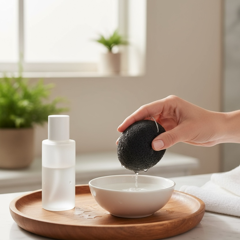 Esponja Facial de Konjac Natural