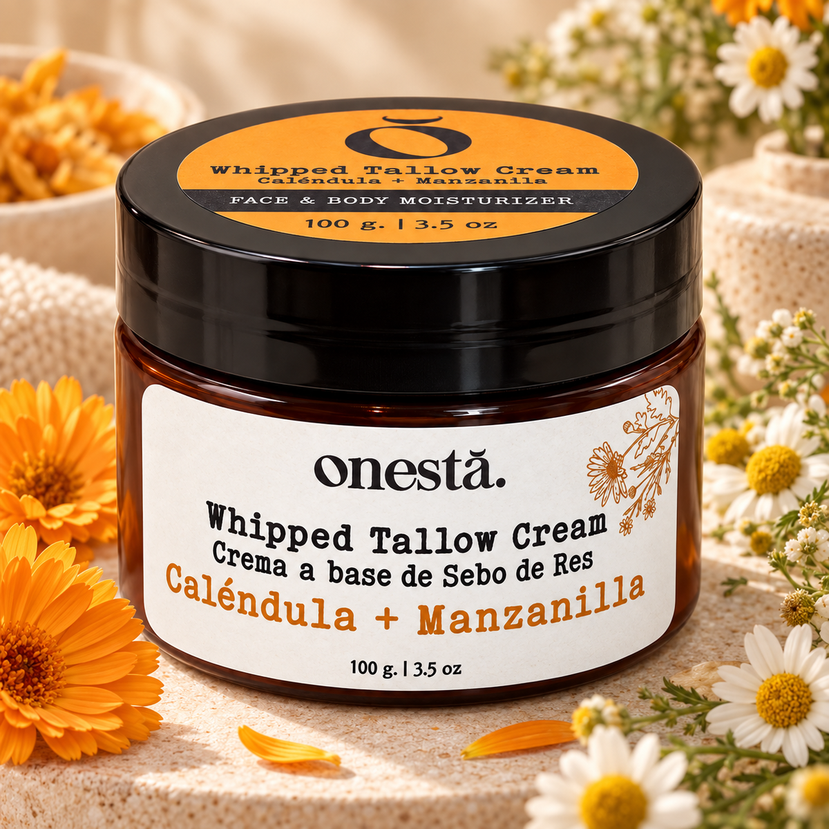 Crema Corporal & Facial de Tallow | Caléndula & Manzanilla