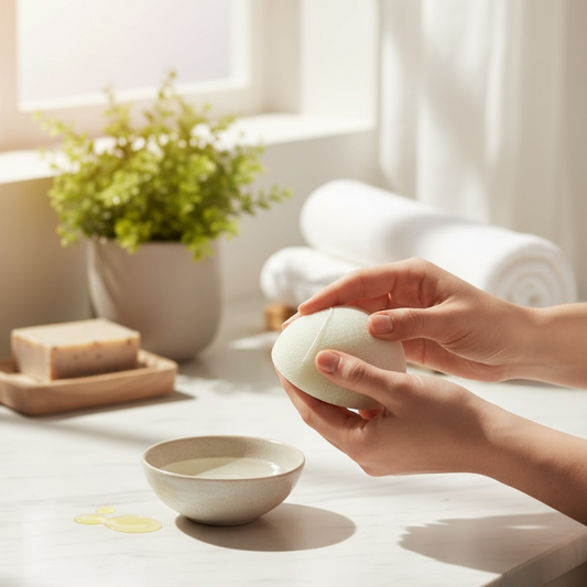 Esponja Facial de Konjac Natural