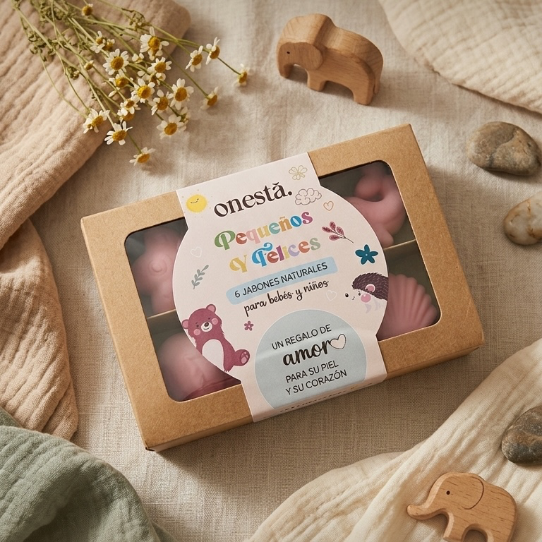 Cajita de Jabones "Pequeños y Felices"